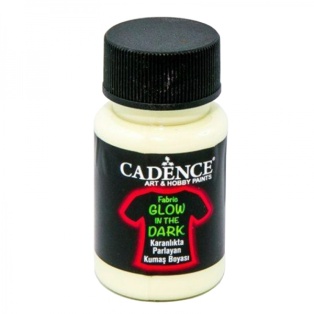 Glow in dark Fabric paint 59ml Natural Green