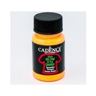 Glow in dark Fabric paint 59ml Orange