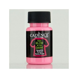 Glow in dark Fabric paint 59ml Pink