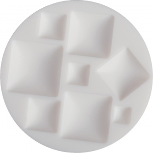 Cernit push mould, D: 7 cm, square cabochons, 1pc