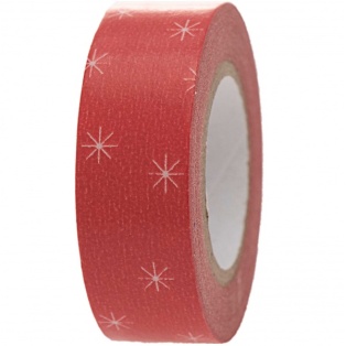 Paper Tape 15mmx10m/ Xmas Red