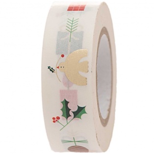 Paper Tape 15mmx10m/ Xmas White