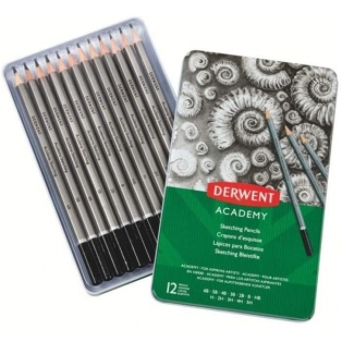 Set of graphite pencils Derwent Academy 6B-5H