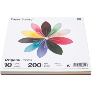 Origami paber Basic Pastel 15x15cm/ 200tk
