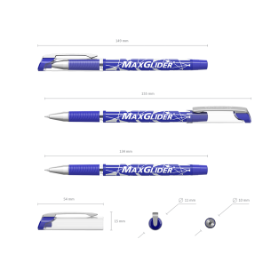 Retractable Ball Point Pen 0.7mm/ blue