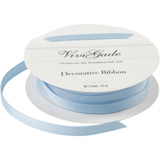 Decorative Ribbon W. 5mmx5m, light blue