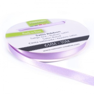 Satin Ribbon w 6mm, 10m/ lilac