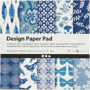 Design paper Pad 15x15cm, 50sheets 120gr