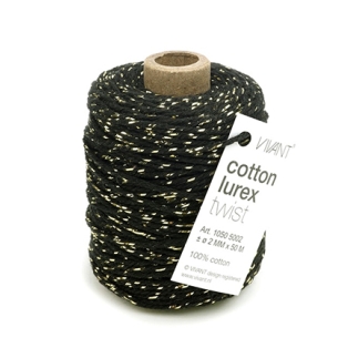 Cotton cord luxe, gold / black