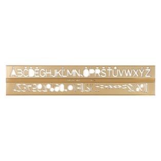 Letter template 20 brown transparent