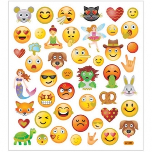 Stickers Emoji, sheet 15x16,5 cm