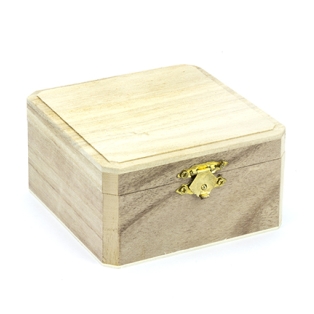 Wooden box L 10.5 x B 10.5 x H 6CM