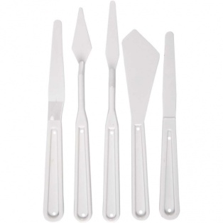 Plastic painting knives, 5pcs