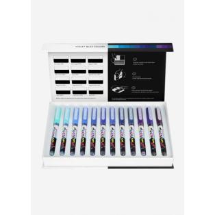 Pigment Deco Bruch set Violet-Blue 12pcs