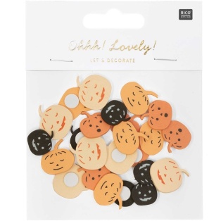 WOODEN STICKER Pumkin,24pcs