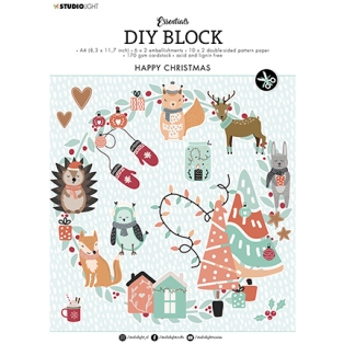 Disainpaber DIY plokk A4 32 lehte/ happy Christmas nr.12