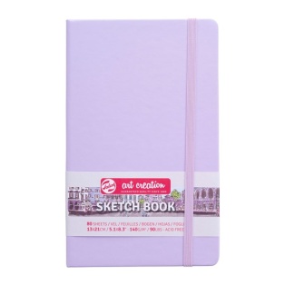 Sketch Book  13x21cm, violet 80sh