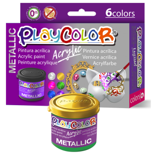 Akrüülvärvi komplekt Playcolor 6x40ml/ metallik