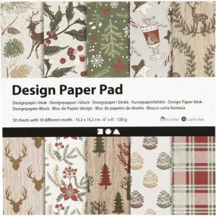 Design paper Pad 15x15cm, 50sheets 120gr