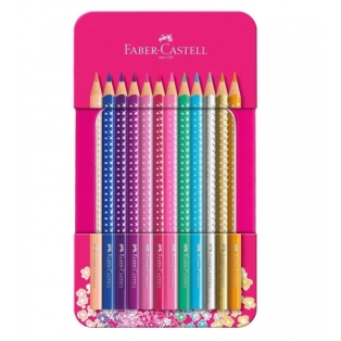 Faber-Castell - Sparkle colour pencil,12 pc in tin box