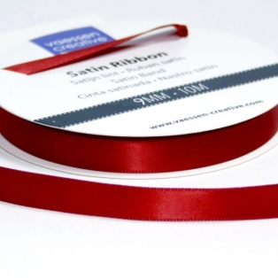 Satin Ribbon w 9mm, 10m/ dark red