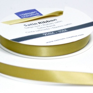 Satin Ribbon w 9mm, 10m/ gold