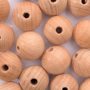 Beech beads 20mm 50pcs