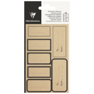 Adhesive Labels, kraft-black
