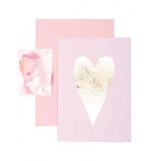 DIY Card, Love heart pink