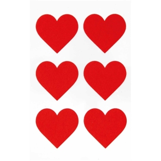 Felt stickers 10x19cm/ big hearts