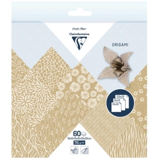 Origami paber 10x10, 15x15, 20x20cm, 60tk/ Krafty Floral