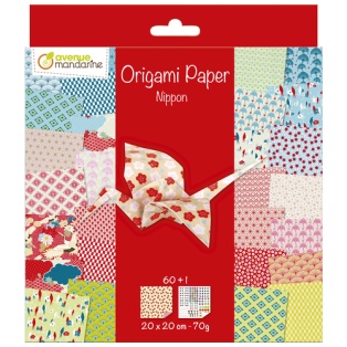 Origami paber 20x20cm, 60l+kleepsud Nippon