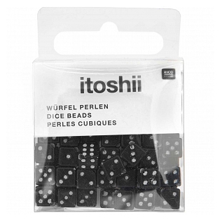 Itoshii pärlid Täring must 96tk, 6mm