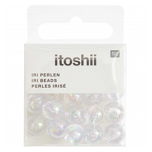 Beads, round, iridescent 20pcs, 10mm