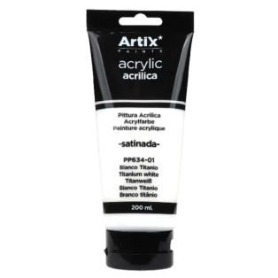 High-density satin acrylic paint 200ml/ white