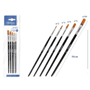 Brush set 5pcs,, synt.