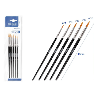 Brush set 5pcs,, synt.