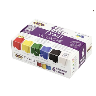 Guaššvärvide komplekt 6x20ml ZiBi