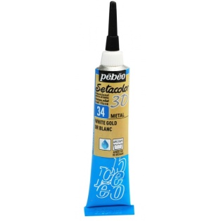 Setacolor 3D reljeefne kangavärv 20ml/ metallik 34 white gold