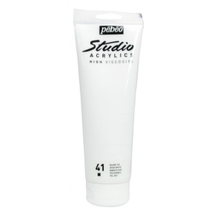 Studio Acrylic/250ml 41 vivid white