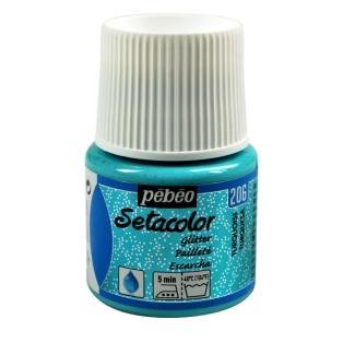 Setacolor light fabrics glitter/206 Turquoise