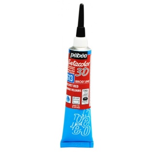 Setacolor 3D/ Brod'Line reljeefne kangavärv 20ml/ 613 velvet red