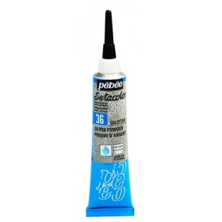 Setacolor 3D/ Glitter reljeefne kangavärv 20ml/ 36 silver powder