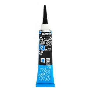 Glossy fabric paint 3D/ 32 black