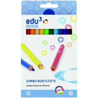 Värvipliiatsid EDU3 Jumbo 12tk