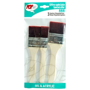 Spalter Brush Set of 3/ brown polyamid