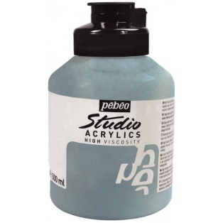 Studio Acrylic colour 500ml/351 iridescent silver