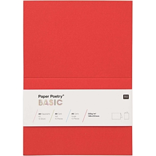 Basic card A6 10pcs/ red