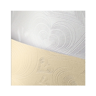 Decorative paper A4 220g L, 5pc/ Love White