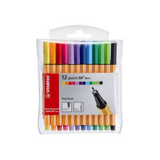 Stabilo Point 88 Mini, 12 colours